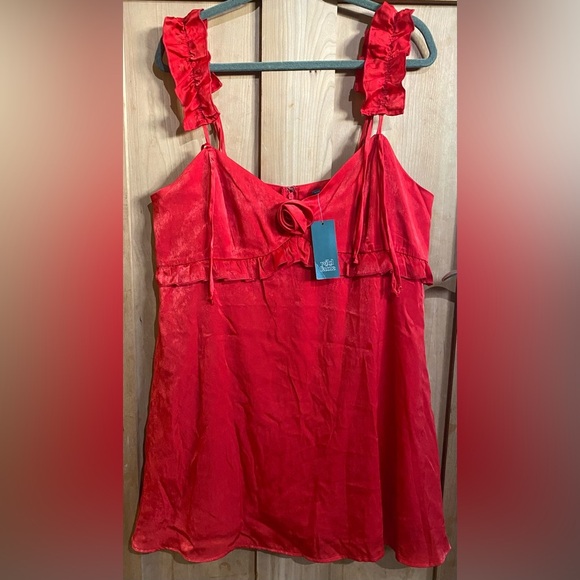 wild fable Other - Red Ruffled Tie Front Camisole Pajama